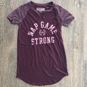 BOGO Victoria’s Secret PINK Sleep Tee “Nap Game”